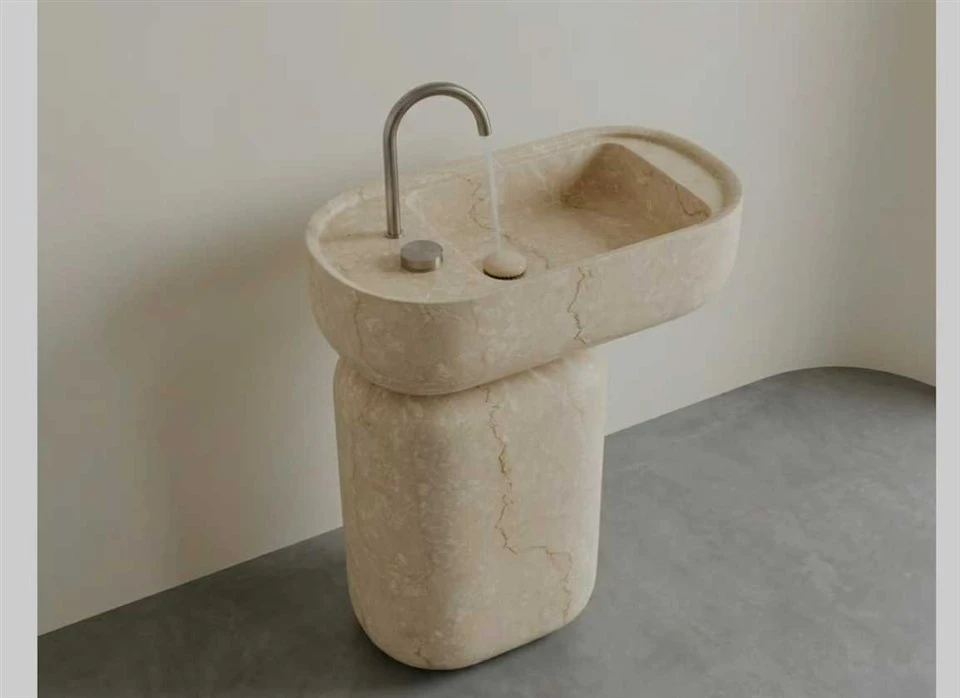 botticino classico marble sinks